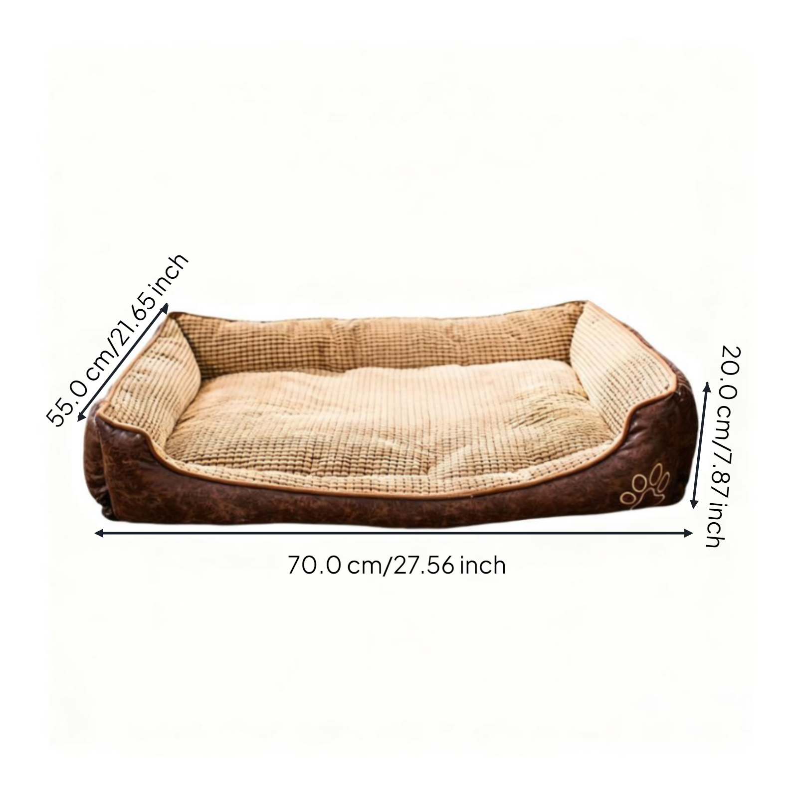 Orthopedic dog bed, removable cover