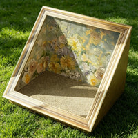 Cat House Scratcher 2-in-1 Painting Cat Bed Reversible Print Pet Accessory