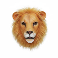 Lion Mask Furry Mane Full Head Lion Mask for Halloween