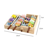 Wooden Barbecue Playset Educational Toy Barbecue Grill Even Edges for Children