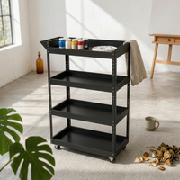 Art Supply Mobile Organizer Perforated Uprights Metal Rolling Mobile Organizer