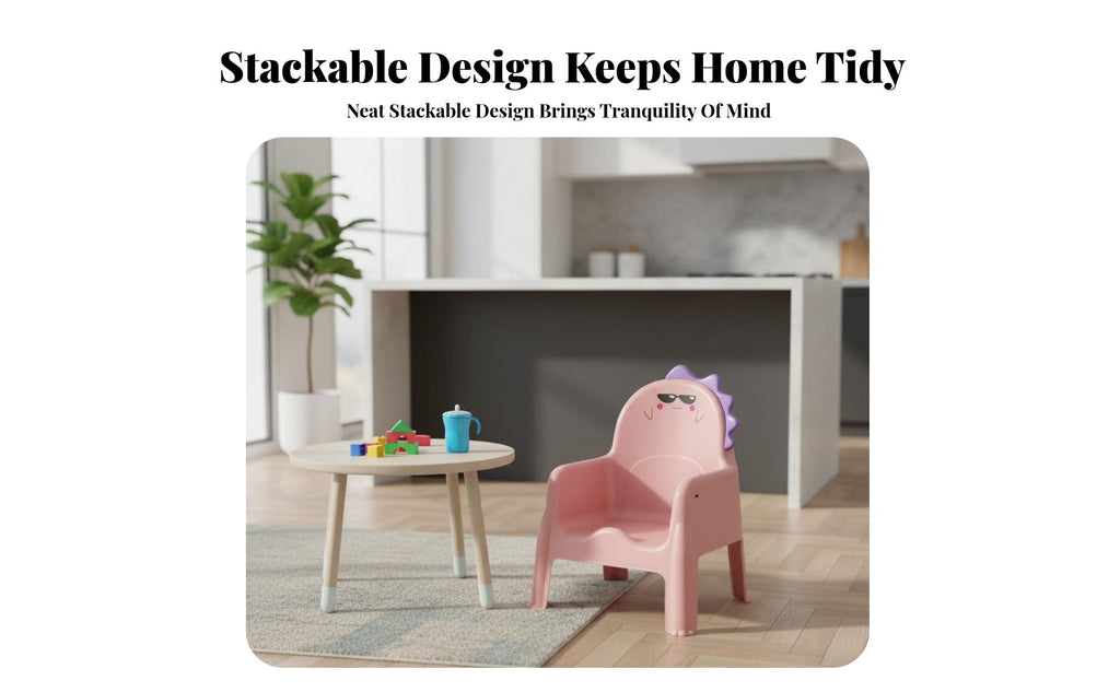 child's Low Stool Rounded Corner Design Squeaky supportive restrest Chair Lightweight