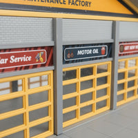 1:87 Scale Car Repair Shop Detailed Scenery Hobby Supplies Requires Assembly