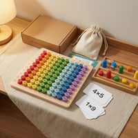 Multiplication Table Game Rainbow-Colored Multiplication Board Game