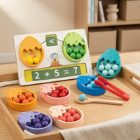 Dinosaur Egg-Shaped Sorting Set Multicolor Number Matching Eggs Colorful