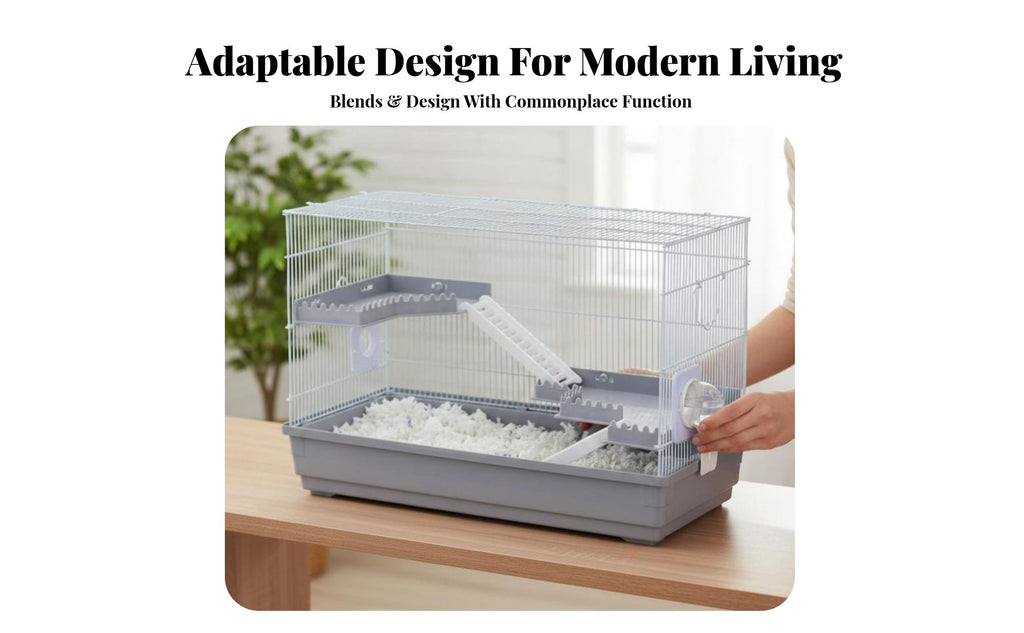 Multi-Level Hamster enclosure Large Space Rodent Home Deep Base for Living Room, Kids