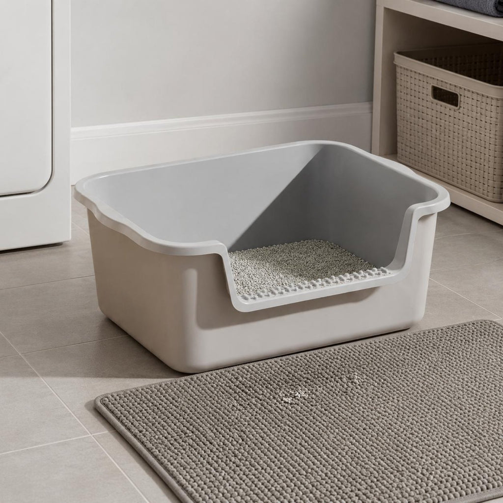 accessibleTop Litter Box Easy Clean High-Sided Litter Box Included