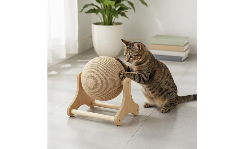 Feline Scratching Ball Interactive Sisal Feline Ball Toy 2-in-1 for Indoor