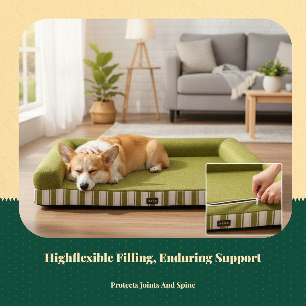 Dog Bed, Four Seasons Removable Sofa, Semi-Enclosed Pet Sleeping Mat for Large Dogs