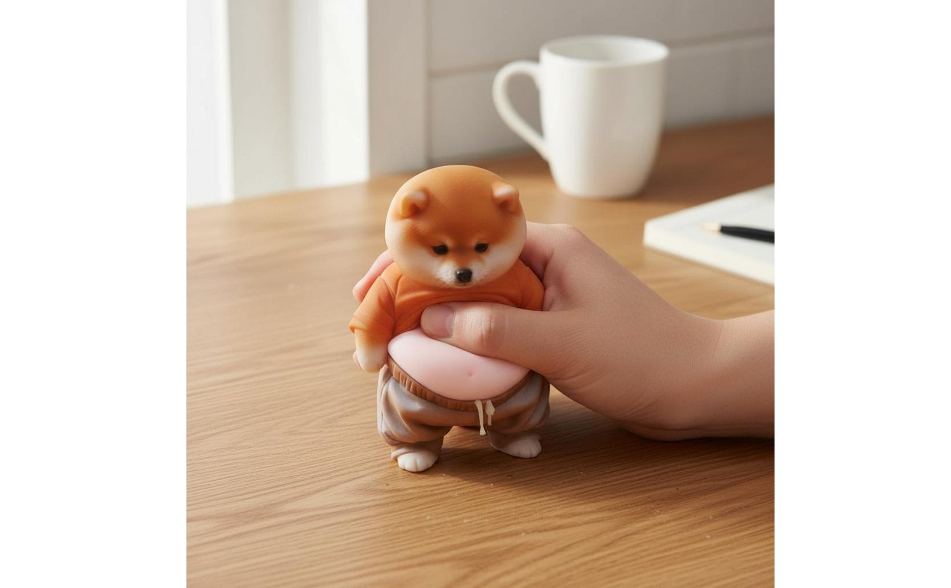 3D Dog Belly Sticker Shock Absorbent Compressible Shiba Inu Bumper Easy To