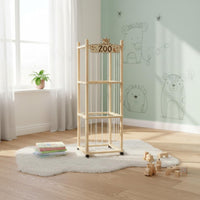 Wooden Toy Storage Unit Solid Wood Soft Toy Storage Enclosure Sturdy And