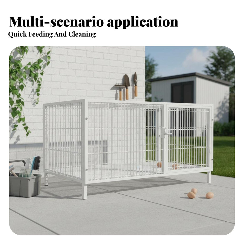 SturdyDuty Bar Enclosure Easy to Clean Dog Kennel Large Space Rust-Resistant for Chicken Keepers, Breeders, Kennels, Outsidedoor