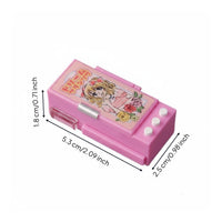 Dollhouse Pencil Box Transparent Side Compartment Miniature Pencil Box Decorative Top Panel for Children