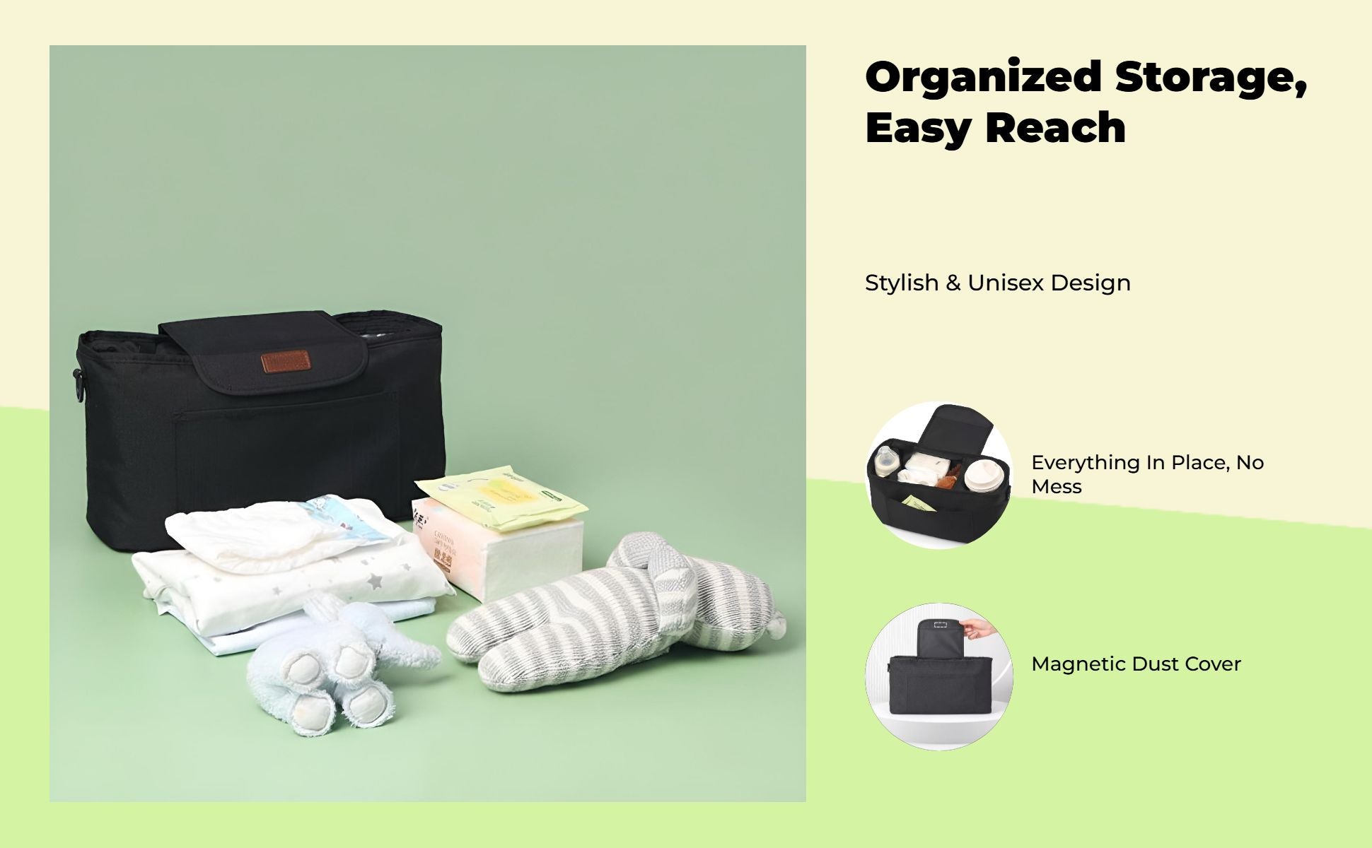 Large capacity stroller bag