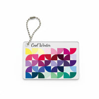 Color Palette Keychain Colorful Modernist Design Keychain Portable