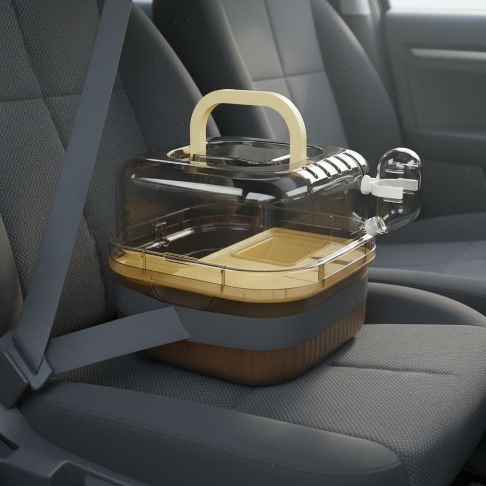 Transparent Small Pet Carrier 360° Panoramic View Hamster Travel Carrier