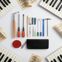 16 Pieces Piano Tuning Tool Set Portable Piano Maintenance Toolkit Organized Storage Case for Music Studio Supplies