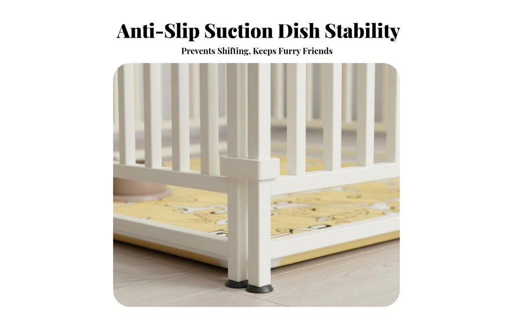 Customizable Suction Pad Fence Anti-Push Design pet Gate Reinforced rods Tooleffortless Assembly for Indoors
