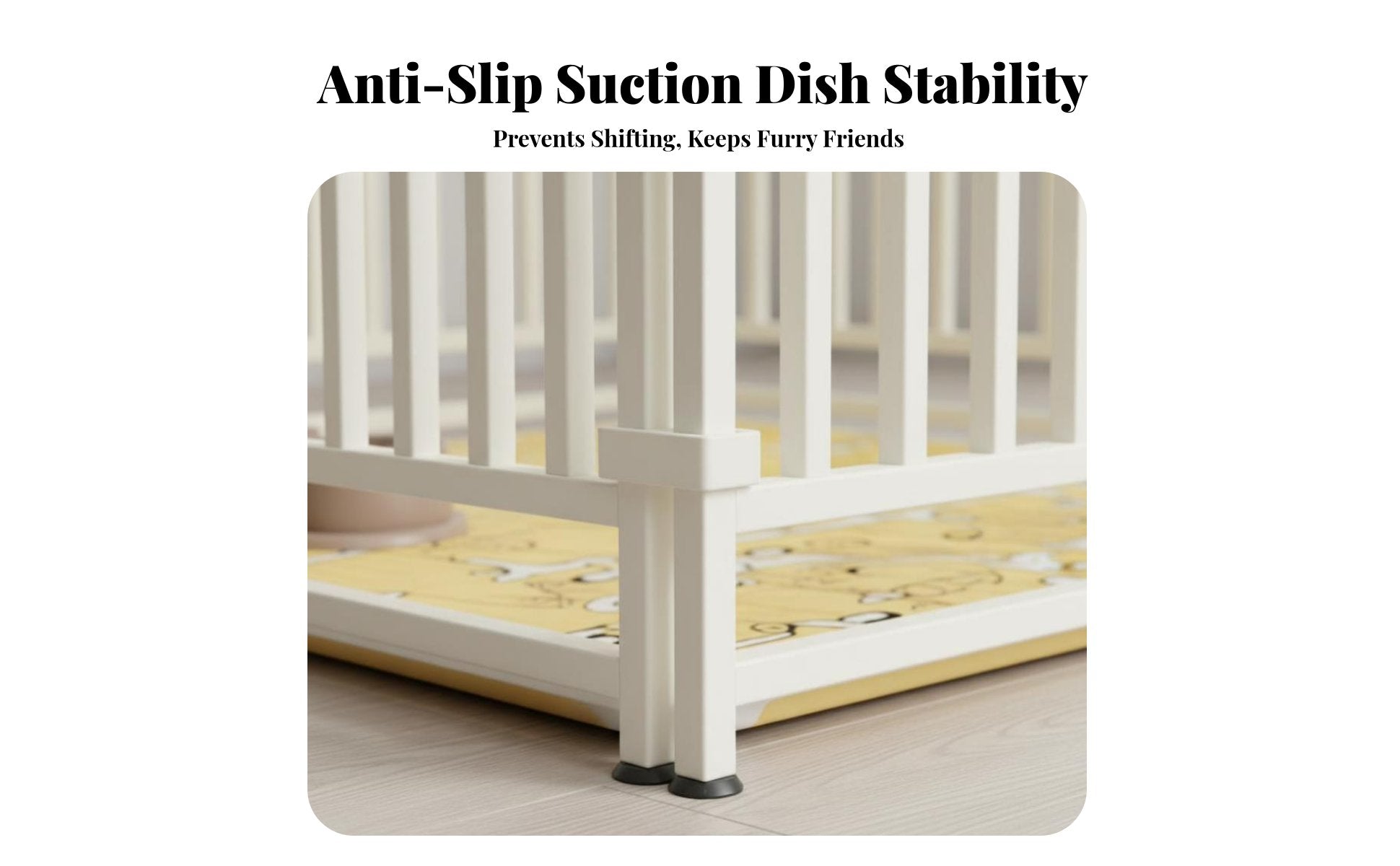 Customizable Suction Pad Fence Anti-Push Design pet Gate Reinforced rods Tooleffortless Assembly for Indoors