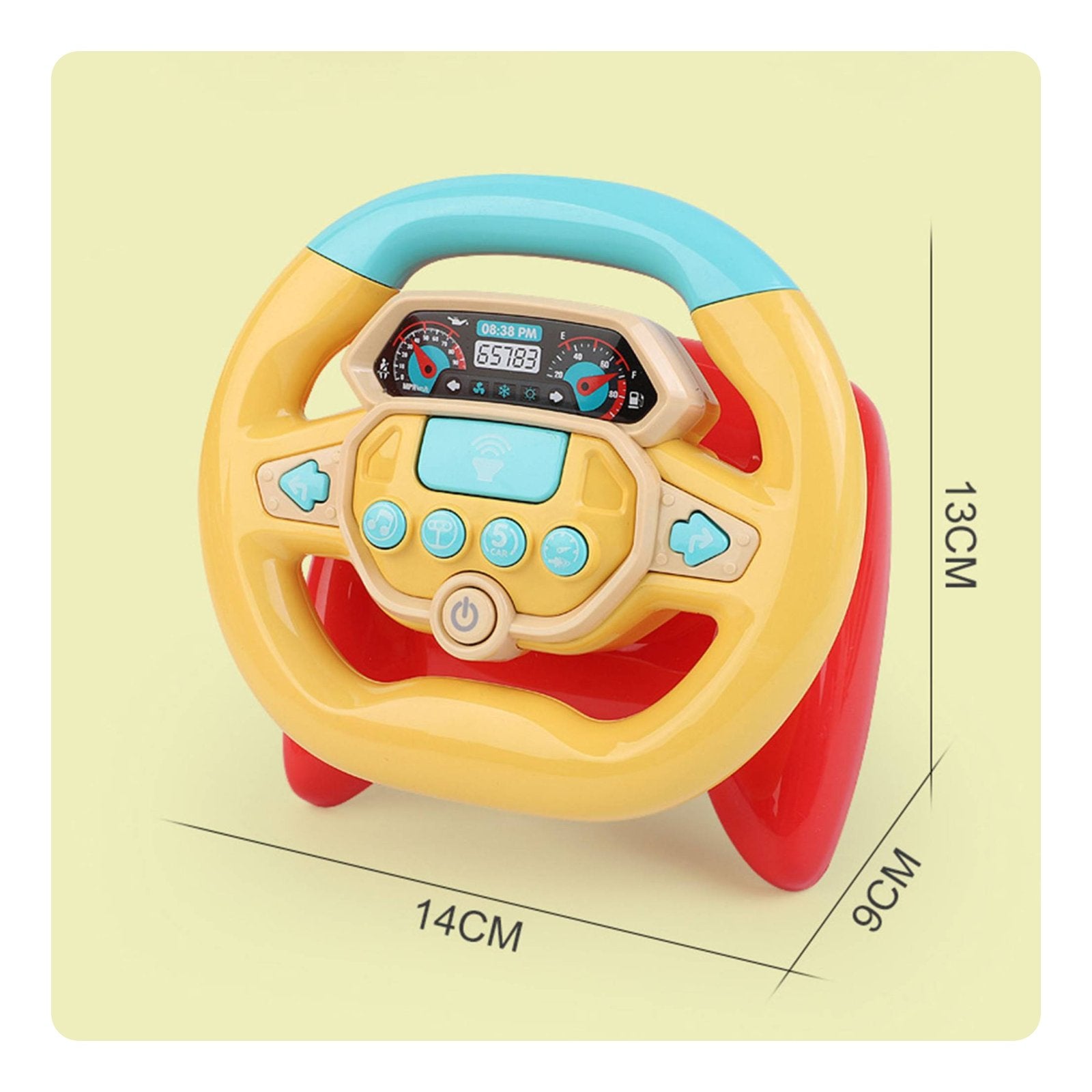 Toddler Steering Wheel Toy Safe Rounded Edges Simulation Steering Wheel