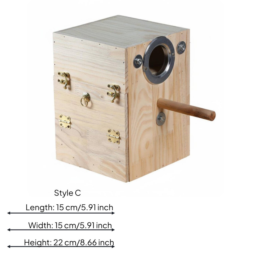 Parrot Breeding Box Secure Mounting Parakeet Breeding Box Built-in Perch