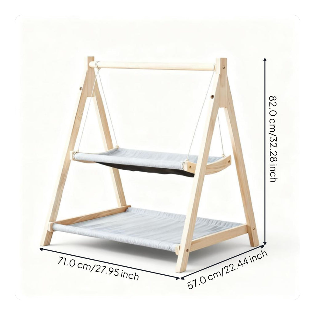 Breathable wood pet bed
