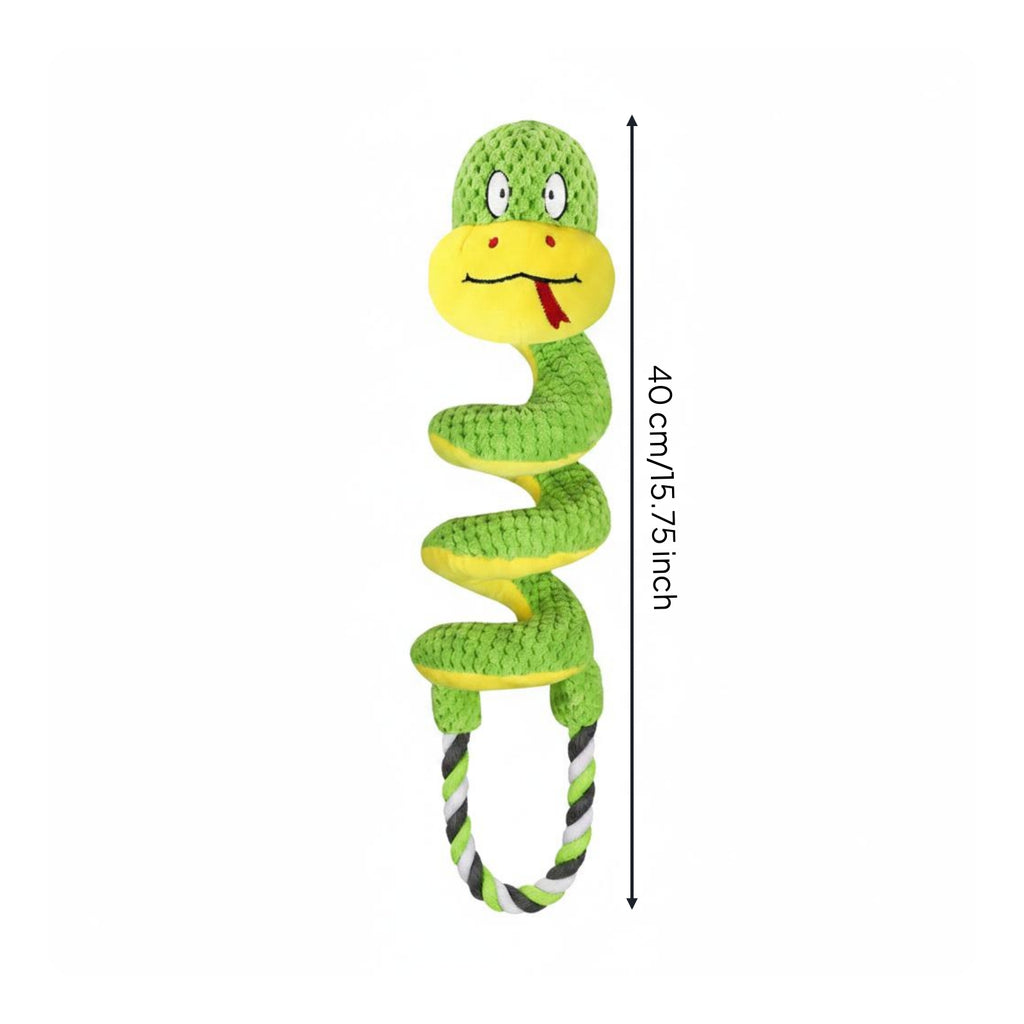 Squeaky Snake Toy Rope Loop Squeaky Dog Toy Interactive for Chewing