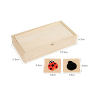 Wooden Shadow Matching Set Printed Motifs Shadow Matching Toy Reasoning Practice