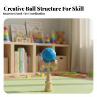 Wooden Ball Cup Hand-Eye Coordination Wooden Cup and Ball Game Toy for Beginners