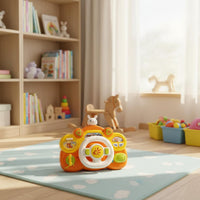 Kids Driving Simulation Toy Educational Young Child Pretend Driving Toy Shine-up Musical Steering Wheel Attachable Straps