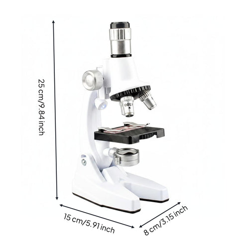 1200x Scientific Microscope Set Gift Portable Kids Scientific Lens Easy to Use Educational Toy for School