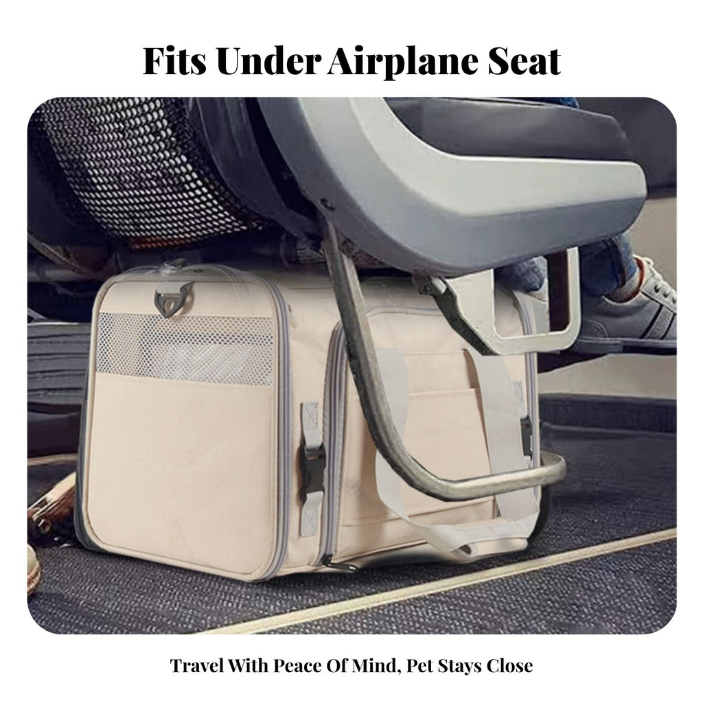 Collapsible Pet Carrier Foldable Expandable Pet Tote Adjustable Shoulder Strap