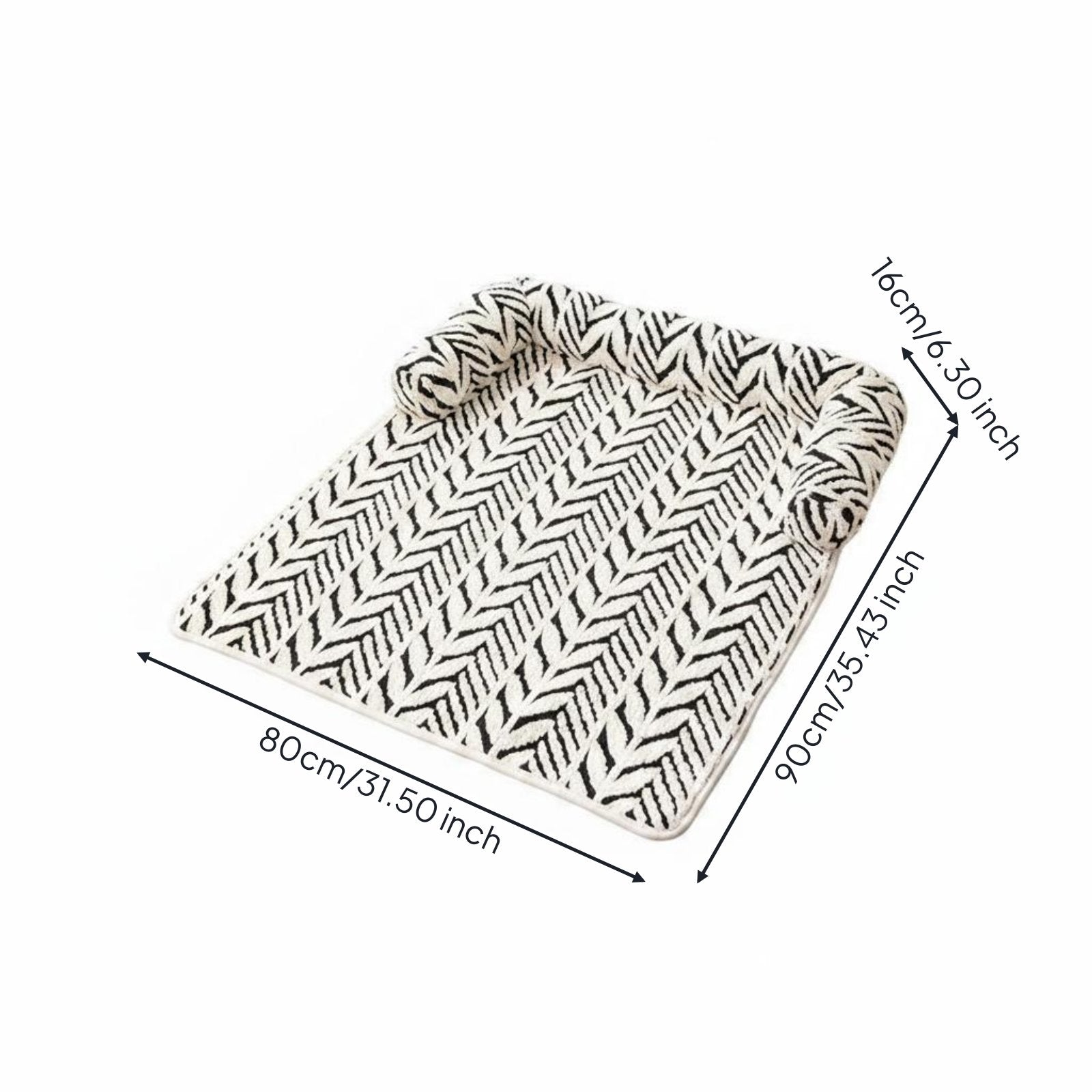 Non-Slip Dog Sofa Bed Thickened Cushion Luxury Pet Mat with Pillow Water Absorbent Pet Sofa Protector for Floor