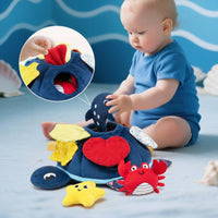 Hide-and-Seek Soft Turtle Ocean-Themed Stuffed Creature Interactive Play