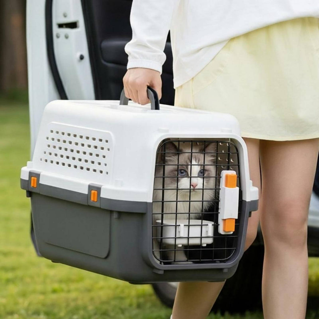 Hard-Shell Pet Carrier Portable Hard Sided Pet Carrier Sturdy