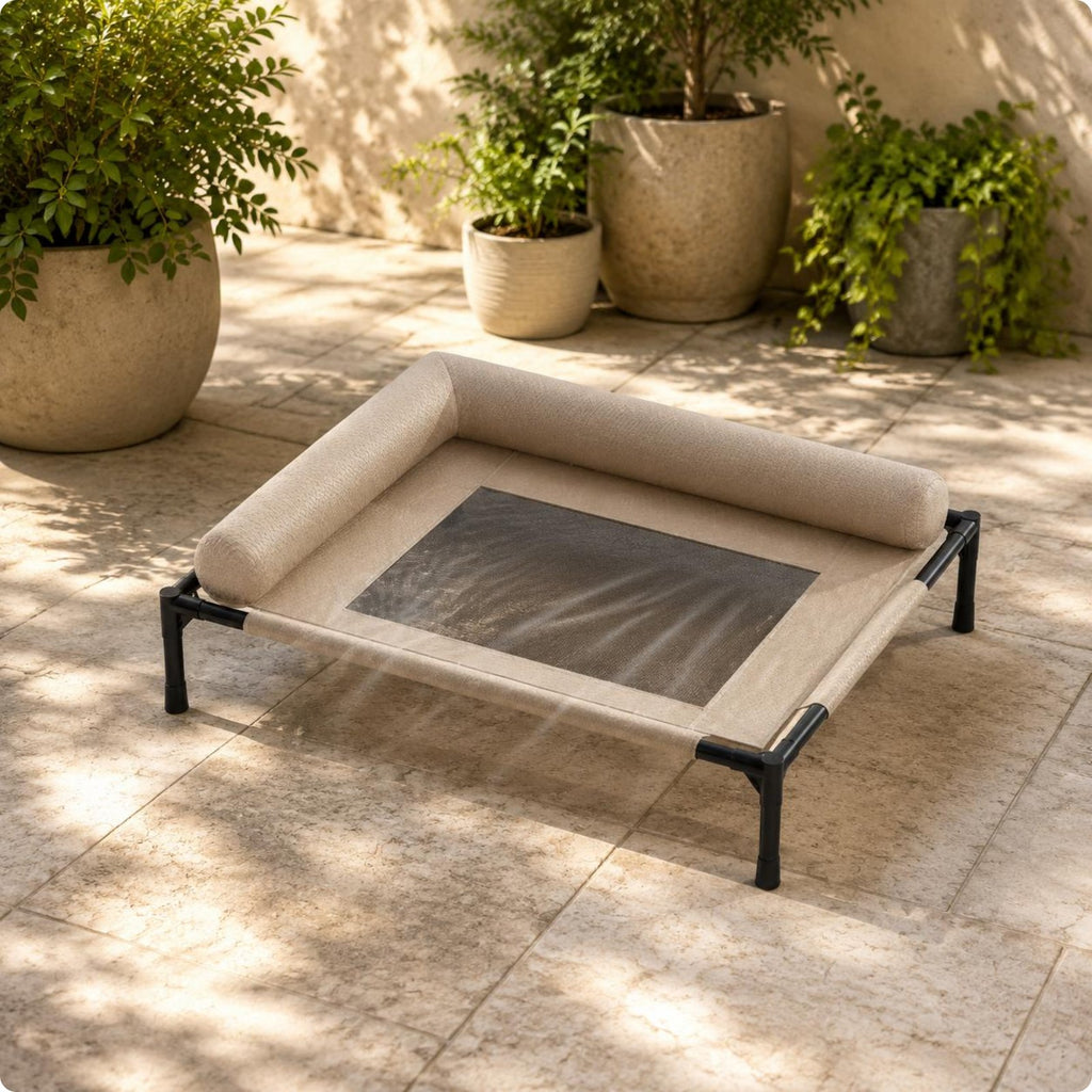 Breathable Dog Cot Cooling Elevated Dog Bed Easy to Clean for Hot Weather, Cats