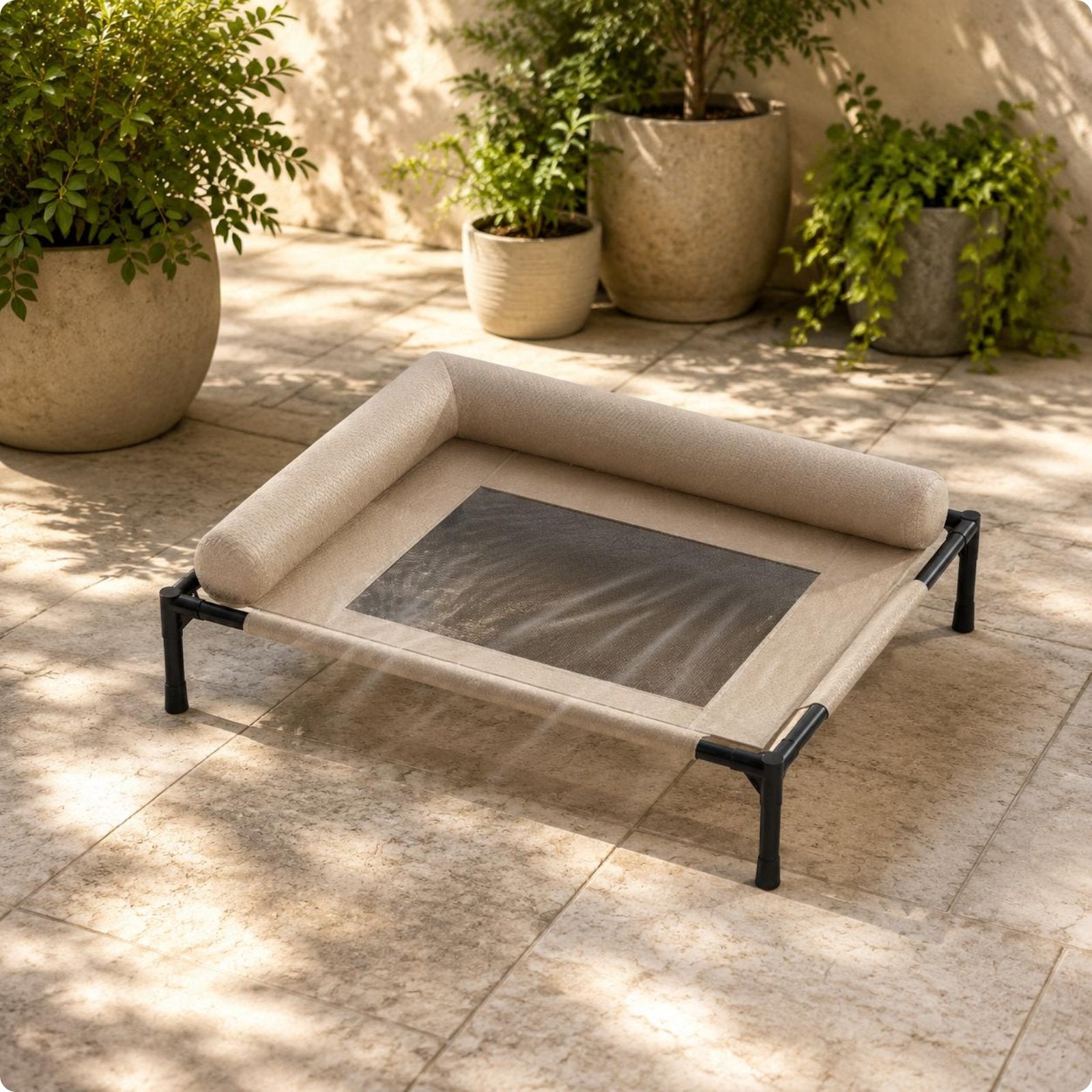 Breathable Dog Cot Cooling Elevated Dog Bed Easy to Clean for Hot Weather, Cats