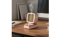 Retro Game Console Fan 3-Speed Mist Fan LED Light for Students, Office Workers