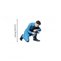 Phone Looking Man Figure Detailed 1:64 Scale Person Model Tiny for Toy City