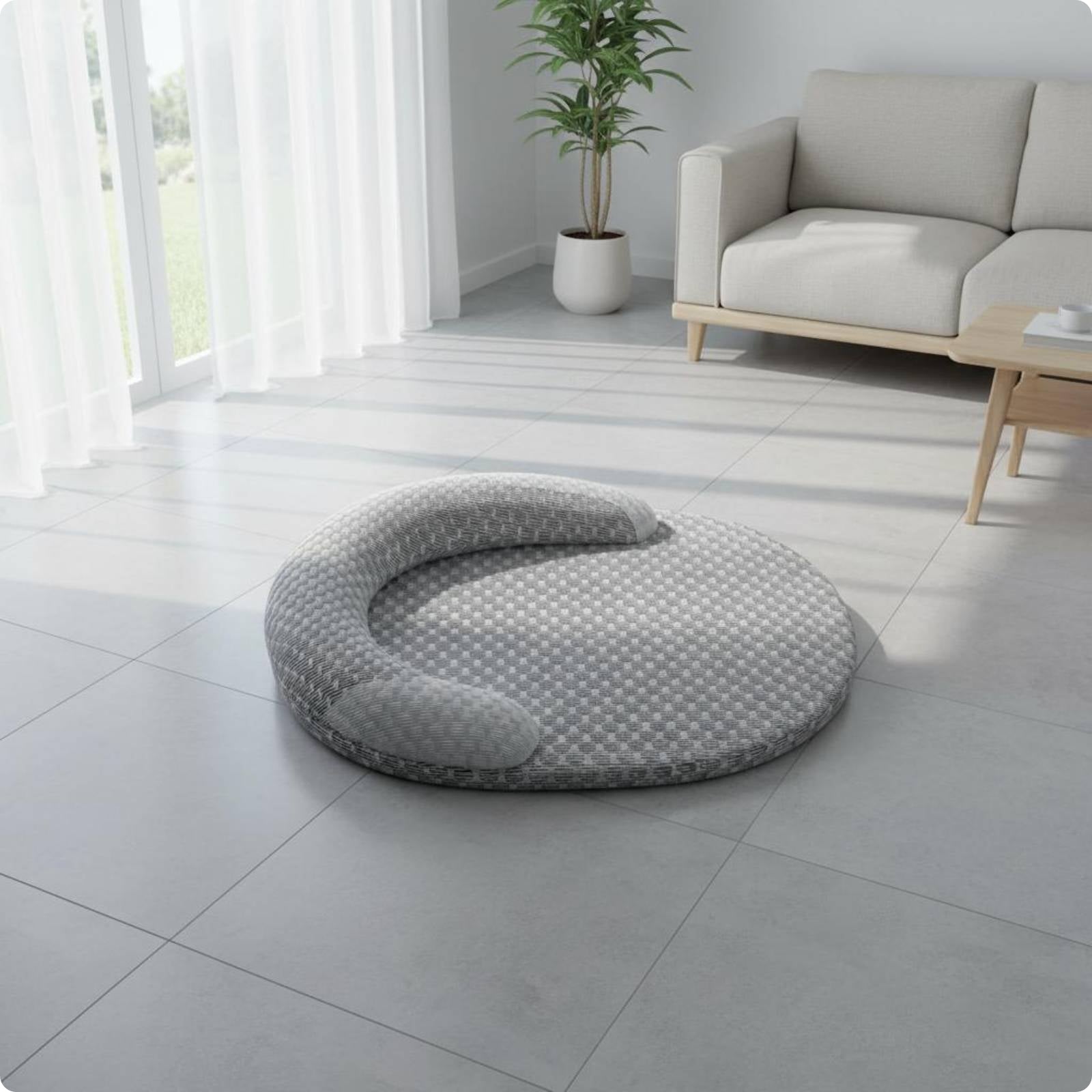 Cooling Pet Bed Mat Raised Rim Pet Cooling Mat Cushioned