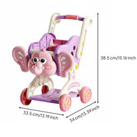 Kids Shopping Toy Trolley Toy Role-Playing Pretend Shopping Toy Trolley Working Wheels Screenunplugged Fun for Boys and Girls
