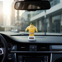 Solar Dancing Sumo Wrestler Figure Auto Swinging Car Accessory for Office Desk
