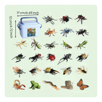 26 Pieces Solid Model Set Textured Surface Realistic Figurine Animal Figure for Kids