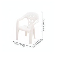 Miniature Armchair Realistic Design Tiny Chair Model Dollhouse Stacking Chair for Kids, Doll Collectors, Fairy Garden