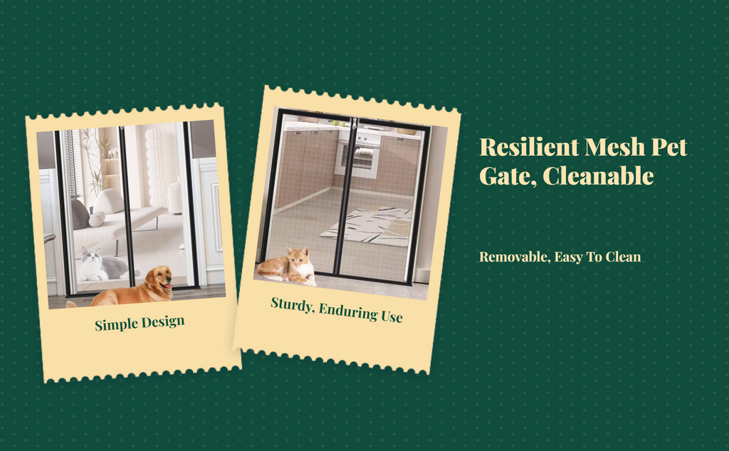 Removable cat mesh door, easy install