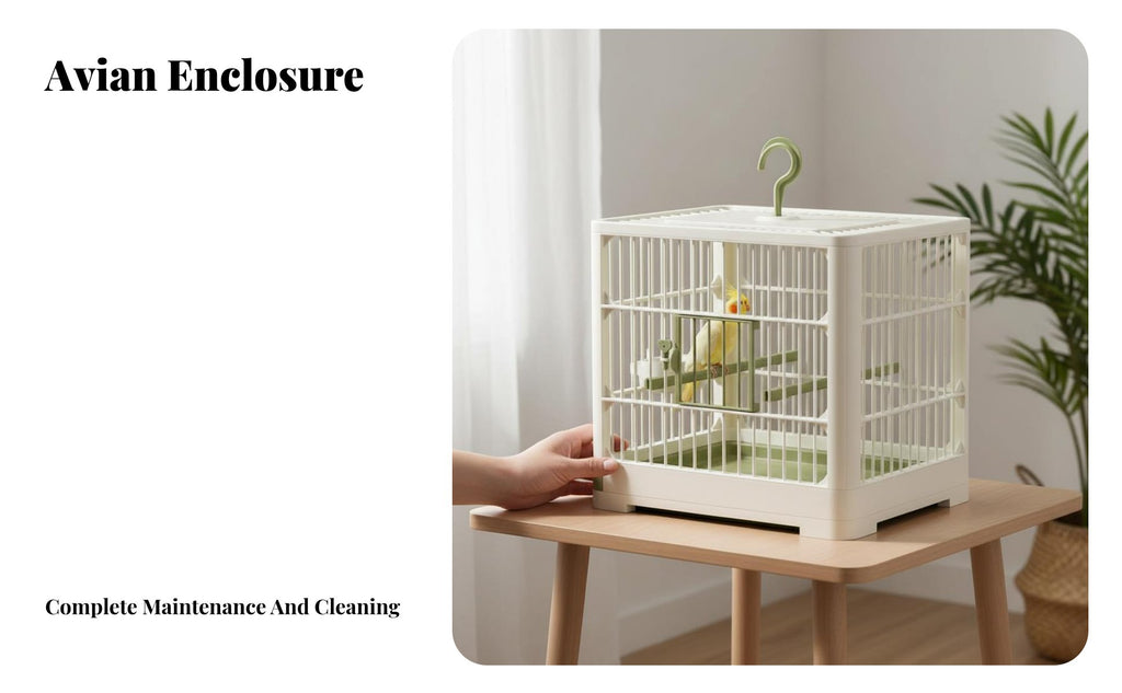 House-Shaped Aviary Villa Design avian enclosure Easy to Clean for Living Room, Patio