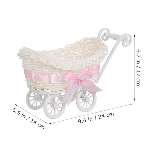 2 Pieces Baby Carriage Candy Holder Lightweight Party Decoration Even Surface