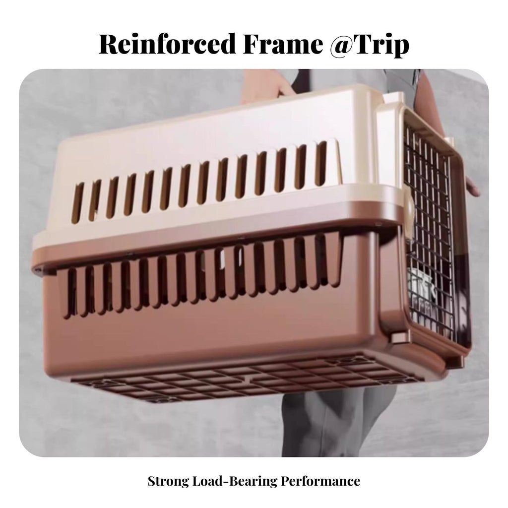 Hard-Shell Kennel Portable Hard-Sided Travel Kennel Sturdy for Car