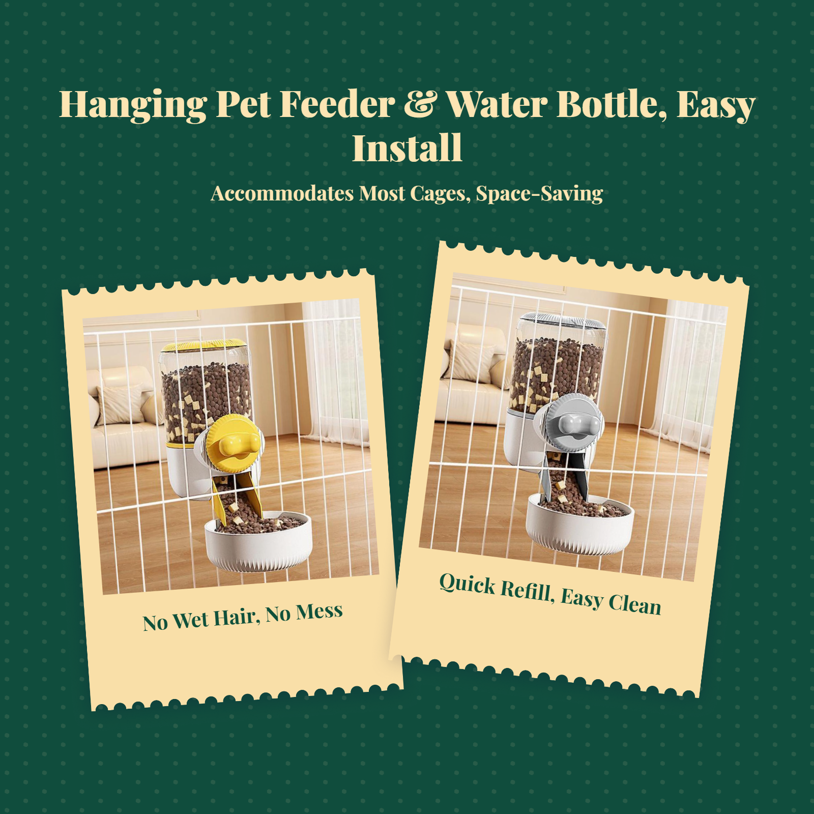 Leakproof dog water bottle for cages