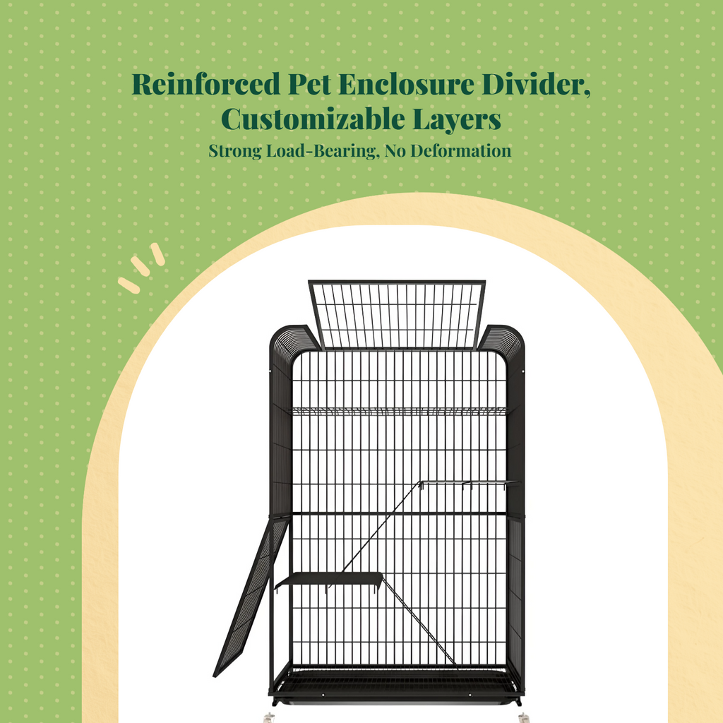 Cat enclosure shelf, Widened Divider Panel, Pet enclosure Accessory, Multitier Shelf, Climbing Ramp, Small creature Habitat